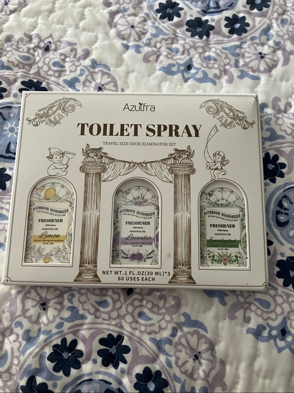 Bathroom Deodorizer Freshener - Lavender, Lemon & Eucalyptus (Set) Travel size